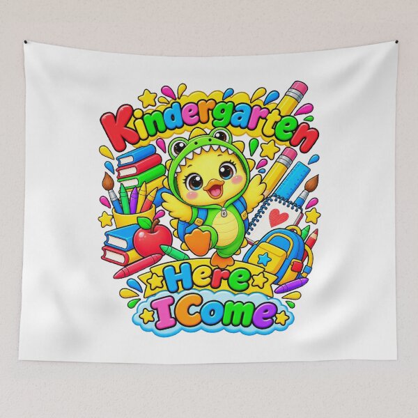 Item preview, Cute Dinosaur Duck Kindergarten Here I Come designed and sold by QuiteOrbit.