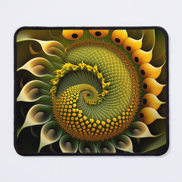 Item preview, Olive Green Sunflower Seed Spiral designed and sold by RAGANADesign.
