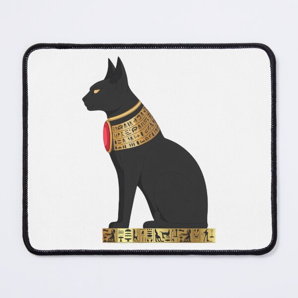 Item preview, Ancient Egyptian cat goddess with gold collar designed and sold by Kirei-Lily.