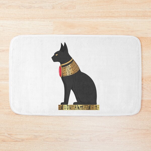 Item preview, Ancient Egyptian cat goddess with gold collar designed and sold by Kirei-Lily.