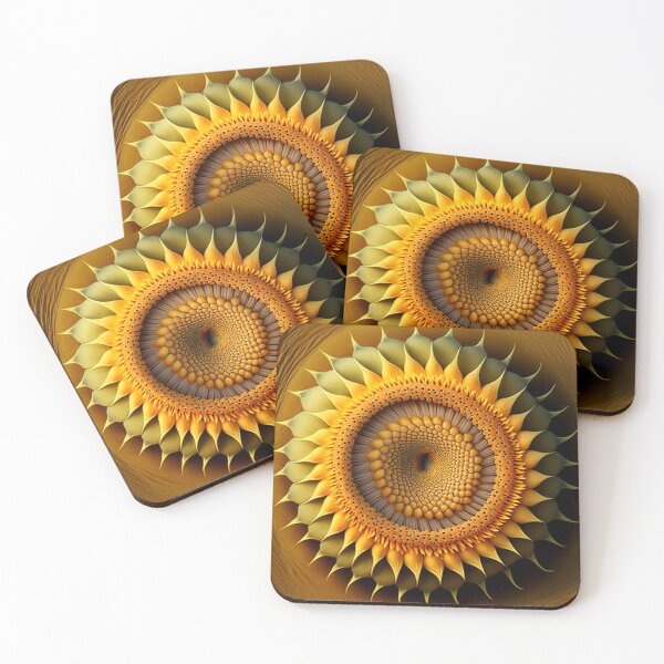 Item preview, Amber Sunflower on Warm Brown designed and sold by RAGANADesign.
