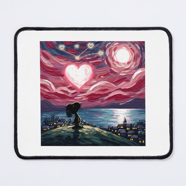 Item preview, Snoopy Dreamy Heart Sky Valentine Night Art M | Perfect Gift For You And Friends designed and sold by DariusArtworks.