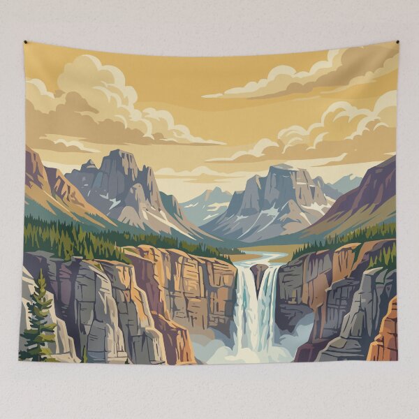 Item preview, Nahanni National Park Canada Travel Vintage designed and sold by RareDeerArt.