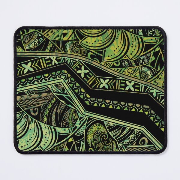 Item preview, Polynesian Tribal Moss Green Abstract designed and sold by sunnthreads.