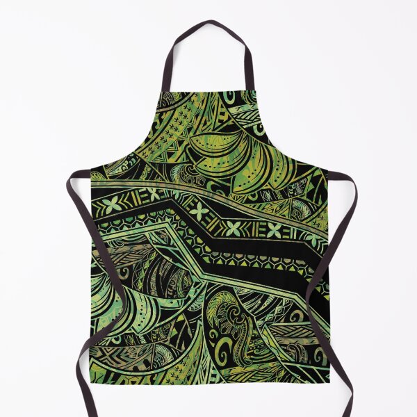 Item preview, Polynesian Tribal Moss Green Abstract designed and sold by sunnthreads.