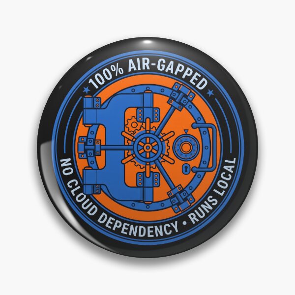 Item preview, 100 Percent Air-Gapped - Cybersecurity Tech Privacy Emblem designed and sold by SplashTastic.