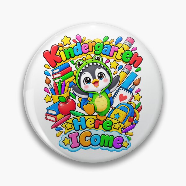 Item preview, Kindergarten Here I Come funny penguin designed and sold by QuiteOrbit.