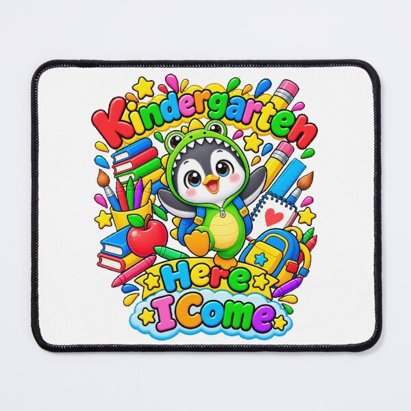 Item preview, Kindergarten Here I Come funny penguin designed and sold by QuiteOrbit.