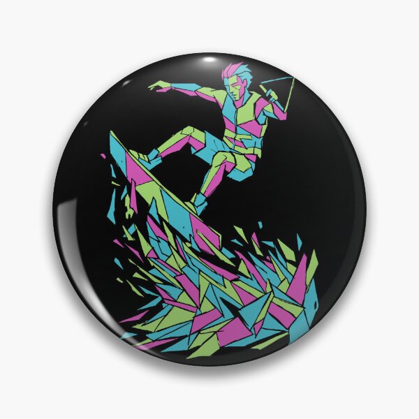 Item preview, Abstract Geometric Wakeboarding Cubist Art designed and sold by farinice.