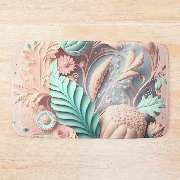 Item preview, Mint Feather Leaves on Soft Blush designed and sold by RAGANADesign.