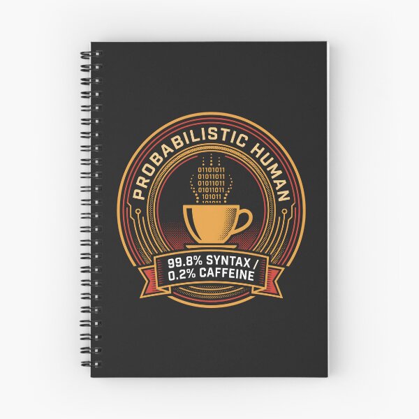 Item preview, Probabilistic Human - AI Developer Tech Coffee Badge designed and sold by SplashTastic.