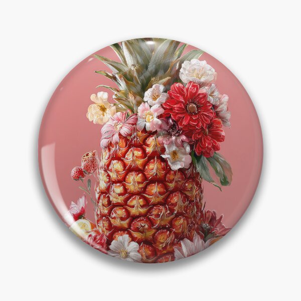 Item preview, Pineapple Tropical Fruits and Flowers designed and sold by Grafititee.