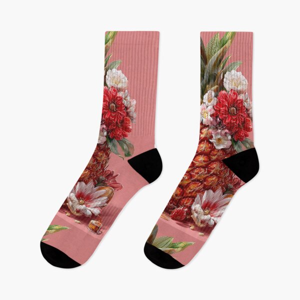 Item preview, Pineapple Tropical Fruits and Flowers designed and sold by Grafititee.