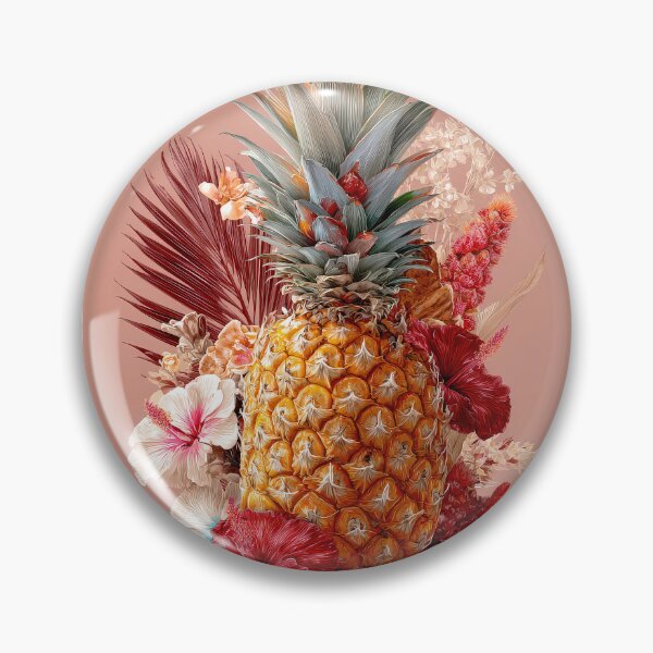 Item preview, Pineapple Tropical Fruits and Flowers designed and sold by Grafititee.