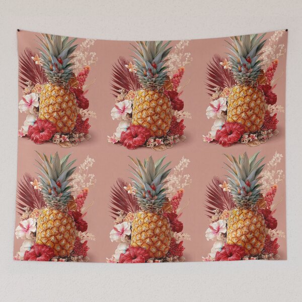 Item preview, Pineapple Tropical Fruits and Flowers designed and sold by Grafititee.
