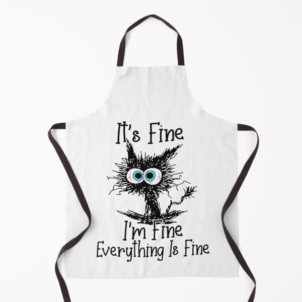 Item preview, Its Fine Everything Is Fine Stressed Cat Poster designed and sold by dakitaha.