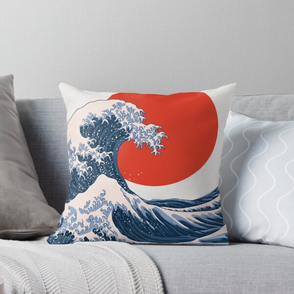 Item preview, Japanese Great Wave with Red Sun Retro Art designed and sold by TrendyGalaxy.