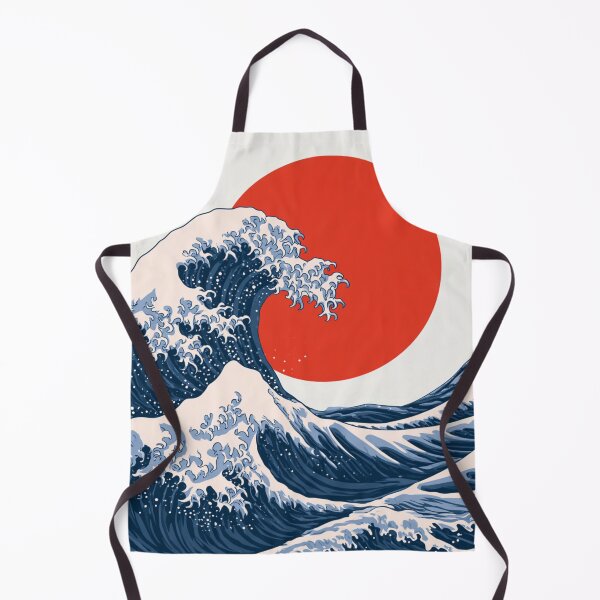 Item preview, Japanese Great Wave with Red Sun Retro Art designed and sold by TrendyGalaxy.