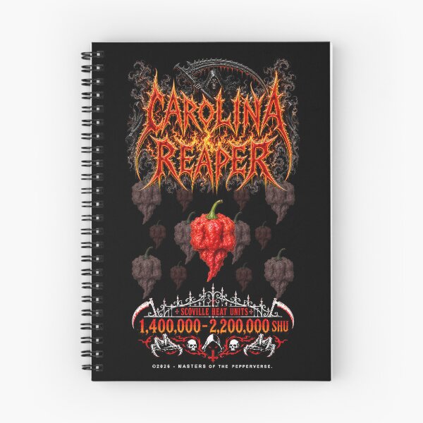 Item preview, Carolina Reaper: Pepper & Scoville Heat Units (Black Shirt Edition) designed and sold by Jessie Slamwhorella.