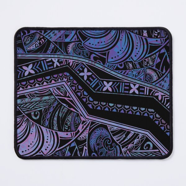 Item preview, Polynesian Tribal Midnight Blue & Violet Abstract designed and sold by sunnthreads.