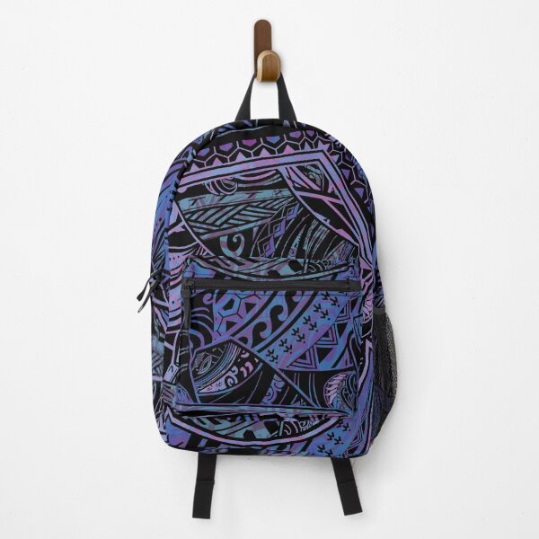 Item preview, Polynesian Tribal Midnight Blue & Violet Abstract designed and sold by sunnthreads.