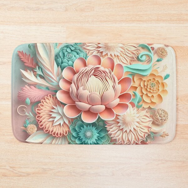 Item preview, Coral Protea on Pink and Aqua designed and sold by RAGANADesign.