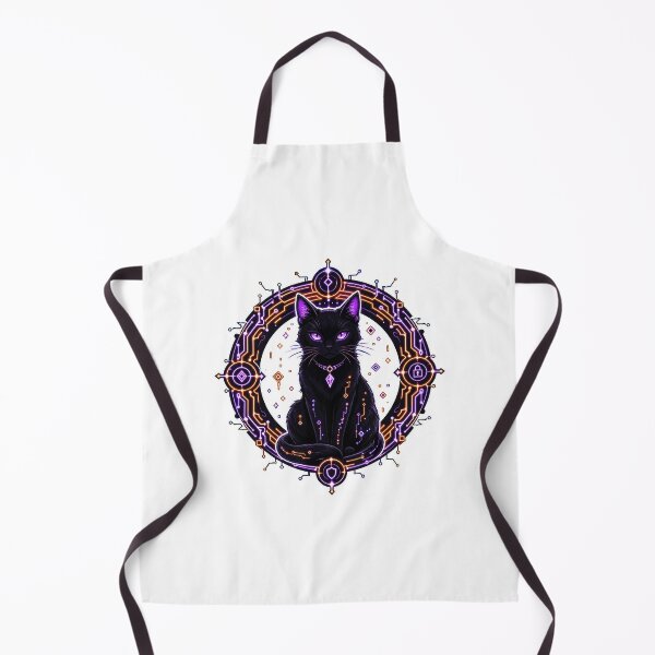 Item preview, adversarial Firewall Familiar Black Cat Cyber Art designed and sold by Uglyandcute.