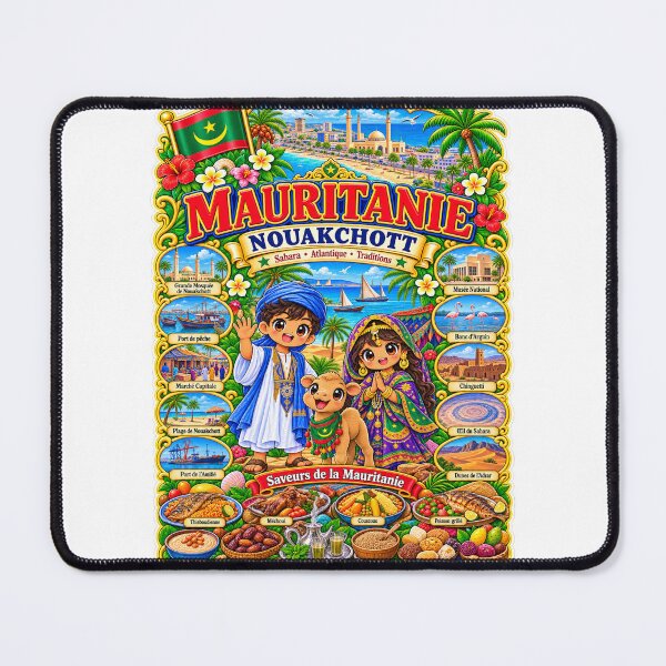 Item preview, Mauritania Nouakchott – Kawaii, Sahara, Atlantic and Mauritanian Flavors Trip Tags — 15 maximum designed and sold by Cifi64.