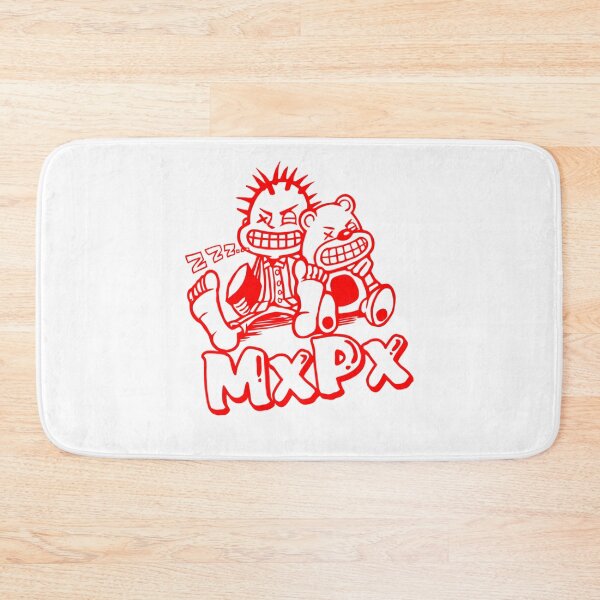 Item preview, MxPx Punk Rock Sleepy Bear Red Outline Cartoon designed and sold by StuartMooreArt.
