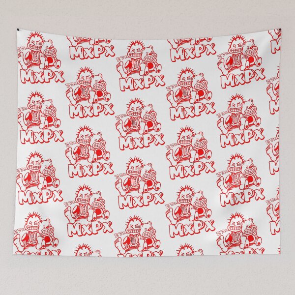 Item preview, MxPx Punk Rock Sleepy Bear Red Outline Cartoon designed and sold by StuartMooreArt.