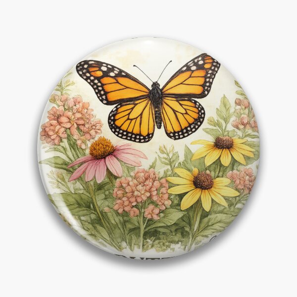 Item preview, Plant Native Save Butterflies | Monarch Butterfly Pollinator Sticker designed and sold by Whiskered Garden Studio.