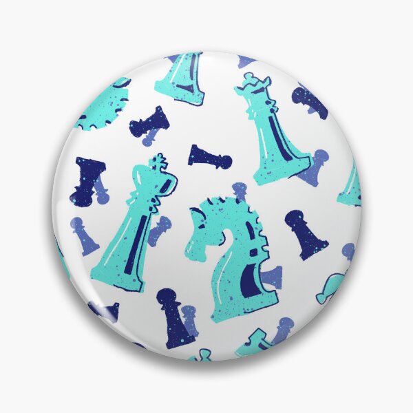 Item preview, Chess Piece Party - Blue on White designed and sold by prinzbydesign.
