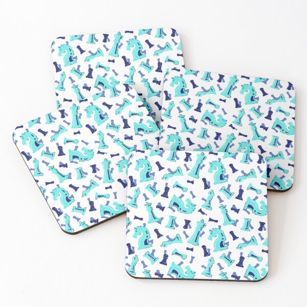 Item preview, Chess Piece Party - Blue on White designed and sold by prinzbydesign.