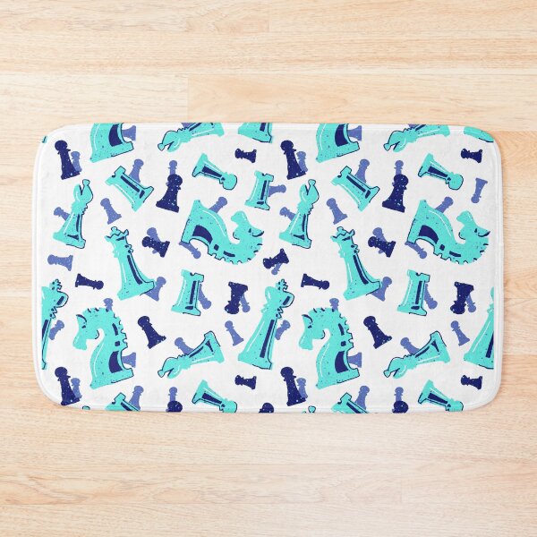 Item preview, Chess Piece Party - Blue on White designed and sold by prinzbydesign.
