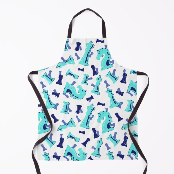 Item preview, Chess Piece Party - Blue on White designed and sold by prinzbydesign.