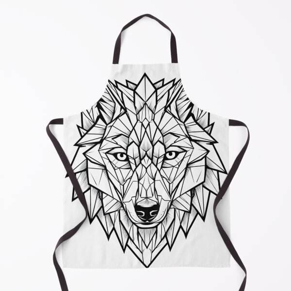 Item preview, Minimalist Geometric Wolf Head Line Art designed and sold by TrendyGalaxy.