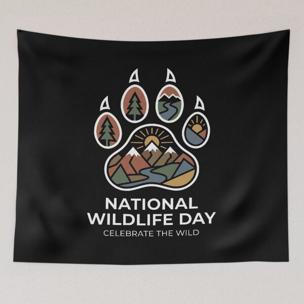 Item preview, Wildlife Day Minimalist Geometric Nature Art AUG-382 designed and sold by noberic.