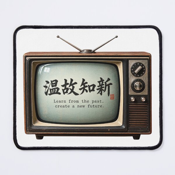 Item preview, Retro CRT TV Japanese Calligraphy designed and sold by itotoiro design.