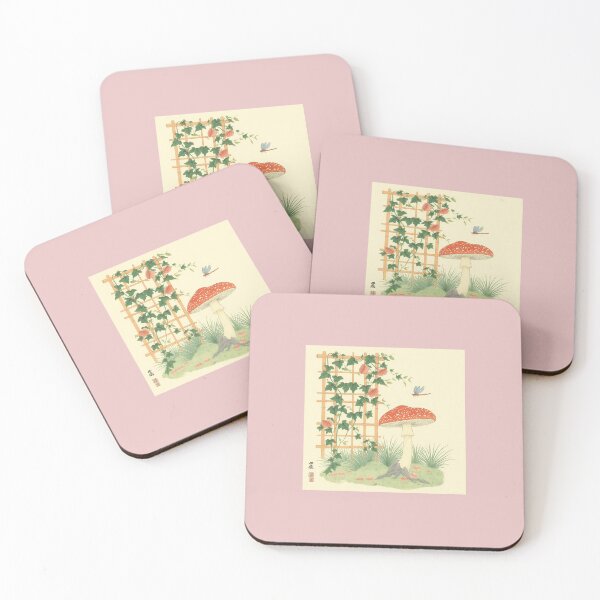 Item preview, Ukiyo-e Fly Agaric & Morning Glory Trellis (Fine Line Edition) designed and sold by derideriworks.