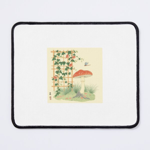 Item preview, Ukiyo-e Fly Agaric & Morning Glory Trellis (Fine Line Edition) designed and sold by derideriworks.