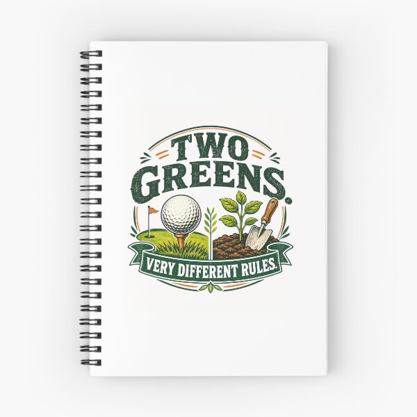 Item preview, Two Greens Very Different Rules Golf Gardening designed and sold by Colorful Designs.