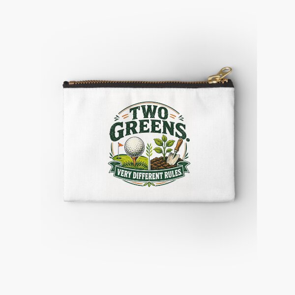 Item preview, Two Greens Very Different Rules Golf Gardening designed and sold by Colorful Designs.