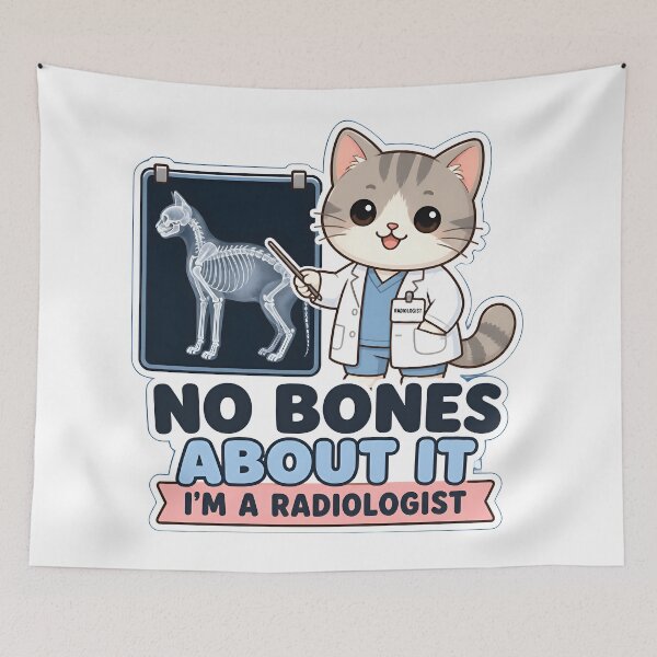Item preview, No Bones About It – Funny Veterinary Radiologist Cat designed and sold by Bettybee00.