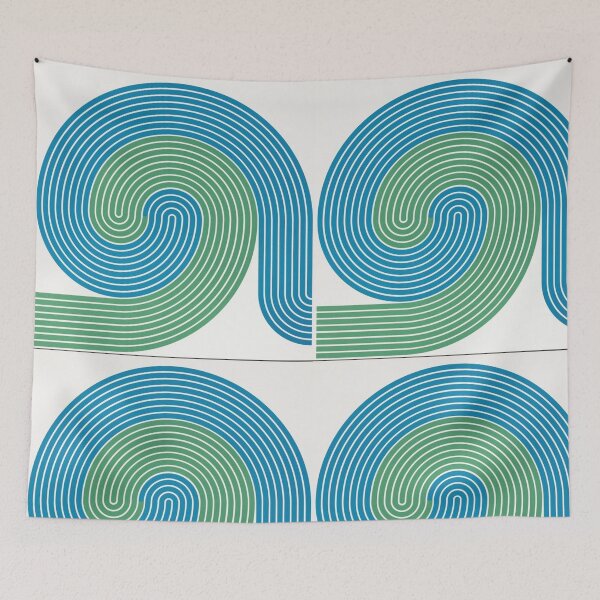Item preview, GREEN & BLUE CIRCLES designed and sold by THE GOOD FIND.
