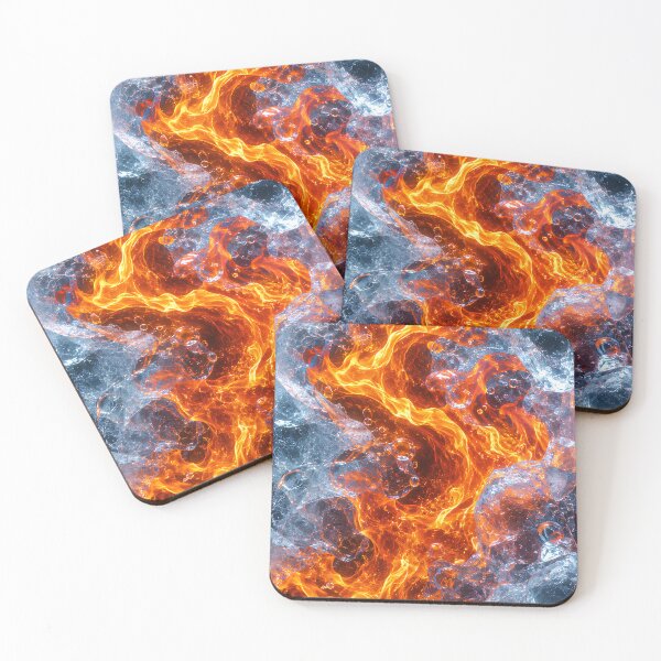 Item preview, Fire and Ice Texture | Flames Trapped Inside Frozen Crystal designed and sold by Extravanganzza.