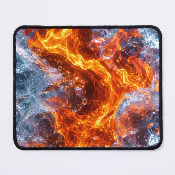Item preview, Fire and Ice Texture | Flames Trapped Inside Frozen Crystal designed and sold by Extravanganzza.