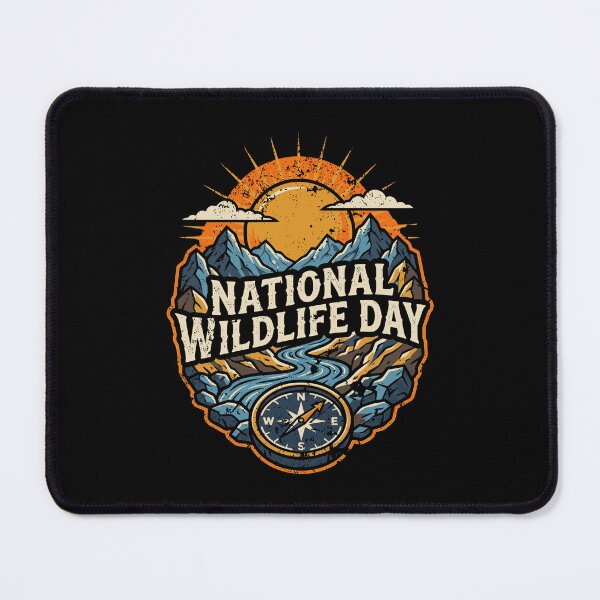 Item preview, National Wildlife Day Scenic Mountain Landscape AUG-383 designed and sold by noberic.