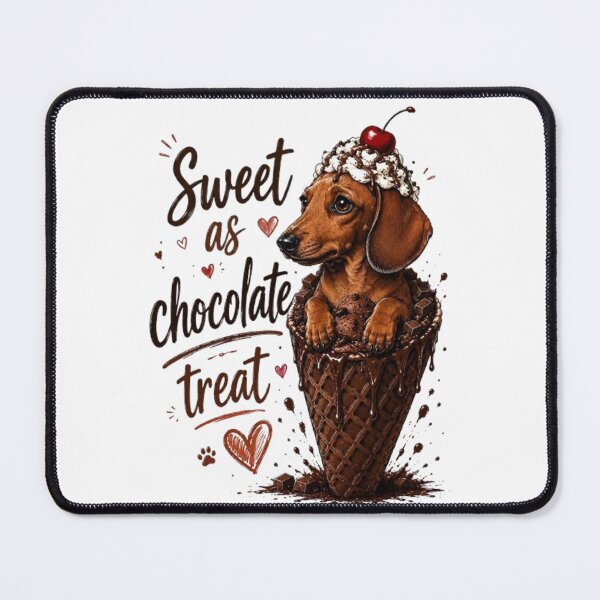 Item preview, Dachshund Chocolate Ice Cream Sundae - Sweet as Chocolate designed and sold by IvanaIka.