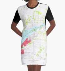 USGS TOPO Map Florida FL Fort Myers 346272 1958 24000 T-Shirt Kleid