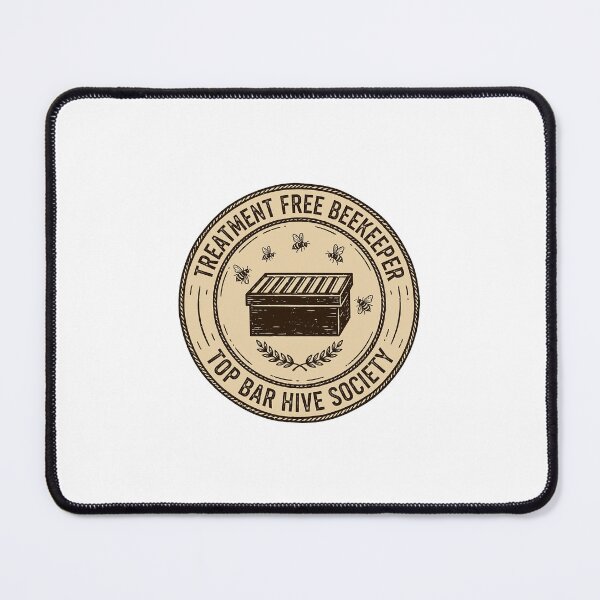 Item preview, Treatment Free Beekeeper Top Bar Hive Society Natural Beekeeping Badge designed and sold by VYBE DARK Studio.